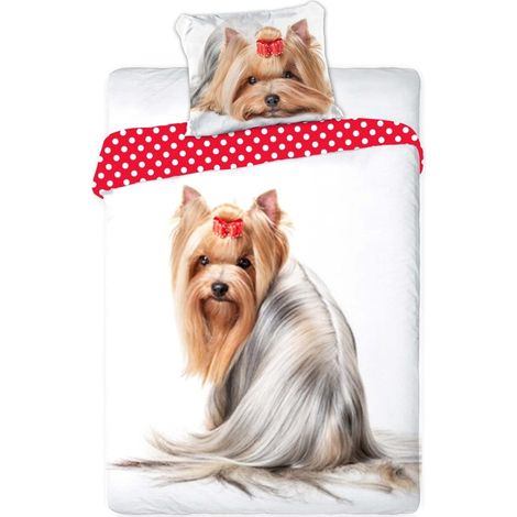 Parure de lit 160x200 Coton Chien York