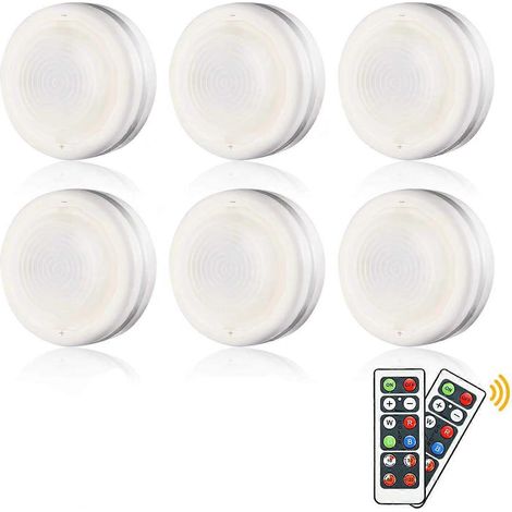 Ensemble d'éclairage pour armoires 6 pièces RGB, éclairage LED sous armoire, sans fil, tactile et télécommande, couleur variable, éclairage pour armoire, étagère à boissons (1/5)