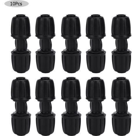 Raccord droit pour irrigation goutte-à-goutte – 10 pièces, compatible tuyau PE 16 mm, fixation rapide et étanche (1/5)