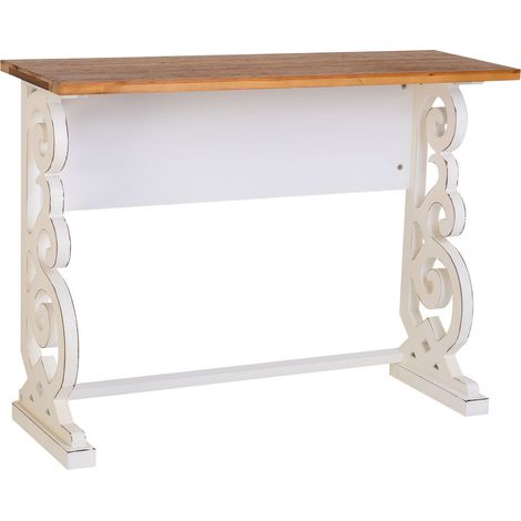Recibidor de madera lacado 106x36x79h cm - Blanco (1/5)