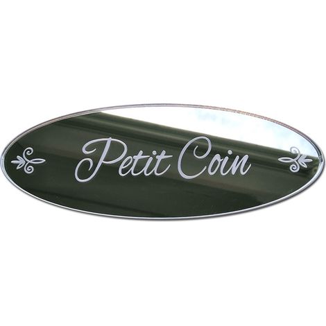 MIROIR PLAQUE DE PORTE PETIT COIN SHABBY (PLEXIMIROIR022) (1/5)