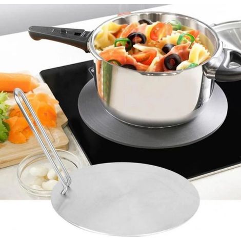 Plaque De Diffuseur Thermique - Acier Inoxydable - Pour Cuisinière Gaz Électrique Induction - 24 cm - ×1 (1/4)