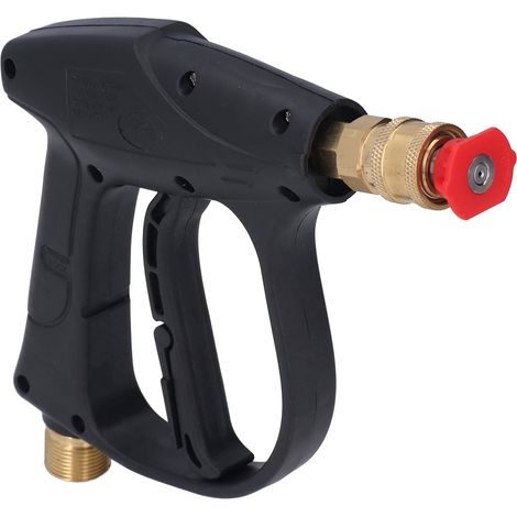 Pistolet Nettoyage Auto Polyvalent Haute Pression avec Mousse et 5 Buses 1L Plastique Laiton 300BAR (1/5)