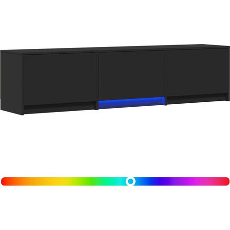 Maison Exclusive - Fernsehschrank mit LED 165 x 34 x 40 cm Schwar (1/5)