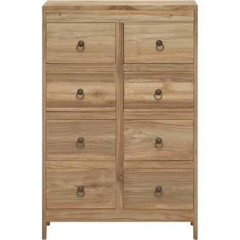 Commode 55x30x90 cm Bois massif de teck