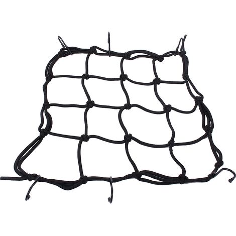 Casque moto filet élastique noir 6 crochets fixation bagages, sangle cargo universelle pour motocyclette, maintenant le chargement (1/4)