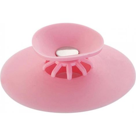 Válvula de cierre de desagüe de silicona suave, colador de fregadero, recolector de residuos, filtro de agua, rosa (1/5)