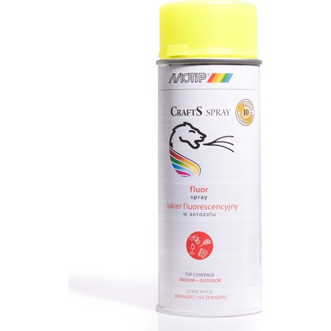 Peinture fluorescente en aérosol jaune 400 ml CRAFTS (1/5)