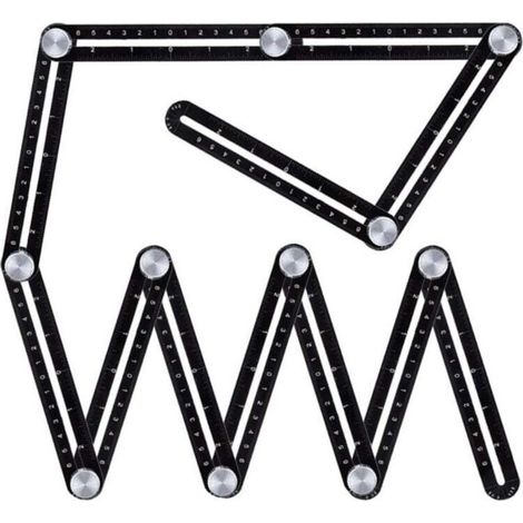 Mehrwinkel-Messlineal, 12-seitiger Winkelmesser zur Verbesserung des universellen Öffnungspositionierers aus Aluminiumlegierung (1/4)