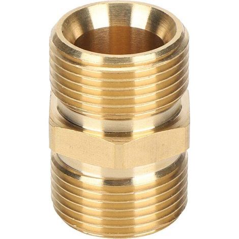 Adattatore per spruzzatore ad alta pressione, in ottone, filettatura maschio metrica M22, attacco per tubo flessibile da 14 mm (1/4)