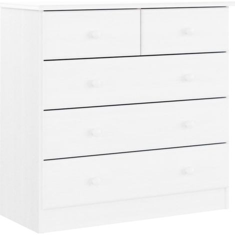 Maison Exclusive - Cómoda cajonera ALTA madera maciza pino blanco