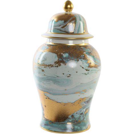 Tibor Porcelana 23X23X43 Tapa Azul JR190230 (1/5)