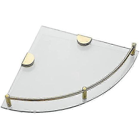 Étagère d'angle en verre trempé pour salle de bain, fixation (1/5)