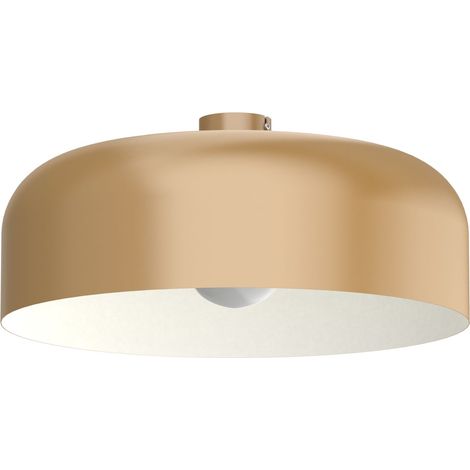 LUMICOM TUZZI Plafoniera, 1xE27, max 42W, metallo, anodic gold/bianco, D.50cm