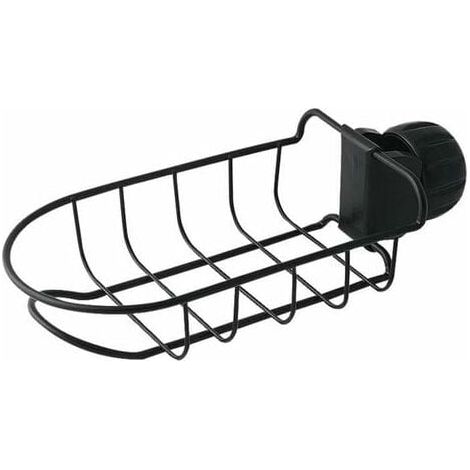 Support de Douche Mural Non Percé - En Métal - Réglable - Pour Salle de Bain Cuisine Réfrigérateur - Noir - 1 Pièce (1/3)