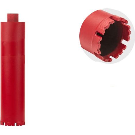 Foret diamant pour Carotteuse Ø 108mm Métal fritté Forage à sec et Humide Chantier Carrelage Béton Trépan Couronne Diamant (1/5)