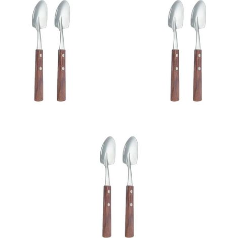 Set mit 2 Eiskugelportionierern mit Griffen aus Holz und Edelstahl (1/5)