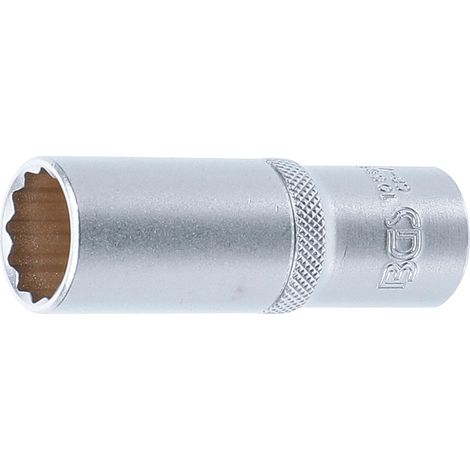 Llave de vaso 12 caras, larga  entrada 12,5 mm (1/2")  19 mm (1/3)