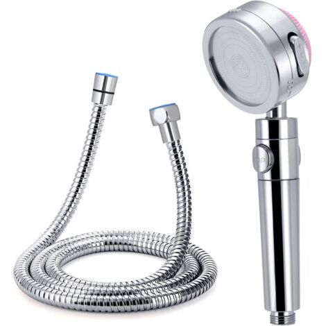 Universal Shower Head, Bathroom Shower Head with 3 Modes + 1.5M Flexible Stainless Steel Shower Hose