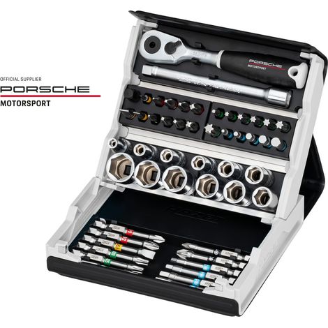 Hazet SmartCase Steckschlüssel Satz 2200SC-2-PD, 1/4 (6,3 mm) Sechskant massiv, 1/4 (6,3 mm) Vierkant hohl, Außen Doppelsechskant-Tractionsprofil, S