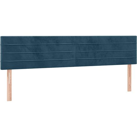 Bettkopfteil/Bettkopf/Kopfteile Dunkelblau 200x5x78/88 cm Samt (1/5)