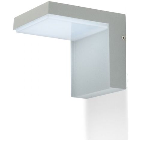 Faretto applique VECINO da parete grigio argento  230V LED 5W IP54  3000K