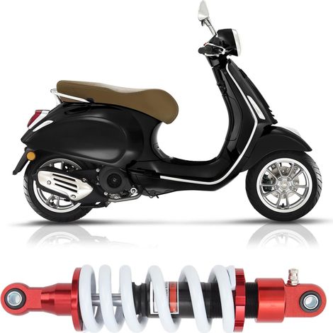 Amortisseur avec entraxe de 280 mm, amortisseur robuste avec ressort de 12 mm de diamètre et amortissement réglable, adapté aux motos tout-terrain, quads, karts et scooters de 70 cc, 90 cc, 110 cc, 12 (1/5)