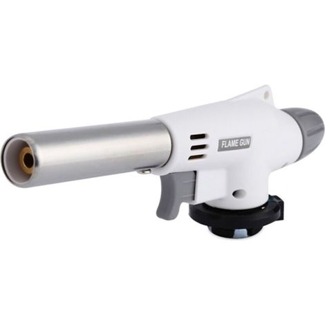 Chalumeau butane, briquet de cuisine avec cran de sécurité, brûleur torche, pistolet à flamme, briquet chalumeau à gaz, torches de cuisine (gaz butane non inclus) (1/5)