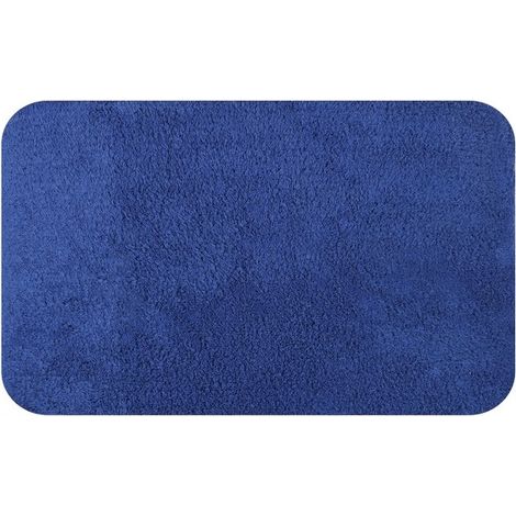 Tapis de bain Coton CAROLINA 60x90cm Bleu Spirella (1/4)