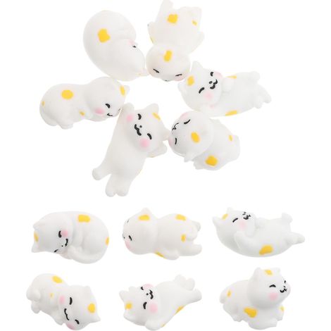 12 Stück Miniatur Katzenfiguren aus Resin Niedliche