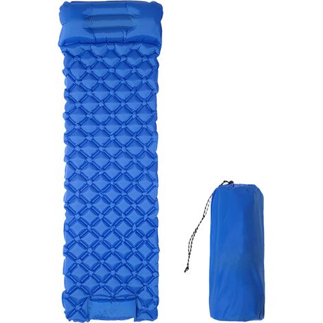 Matelas à pompe intégré, tapis de couchage pour Camping en plein air, pique-nique, voyage, Portable, doux et confortable, gonflage avec oreiller, sol résistant à l'humidité (1/5)