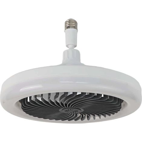 Smart Remote Controlled E27 Screw Fan Bulb, Ceiling Fan Light for Bedroom with Adjustable Lighting and Air Flow (Black) (1/5)