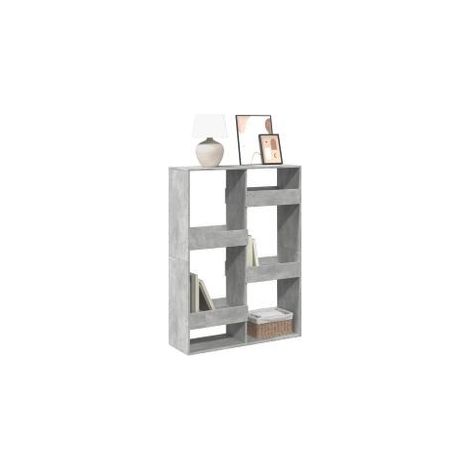 Bibliothèque gris béton 100x33x135 bois d'ingénierie (1/5)