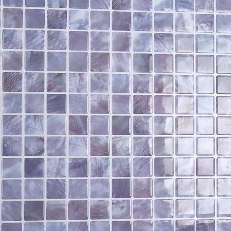 Cuisine Effet Marbre Violet 16 Pièces Carrelage Adhesif Mural Cuisine Imperméable Mosaïque Adhesive Autocollant Carrelage Adhesif Mural Salle de Bain Buanderie 30.5cmx30.5cm (1/5)