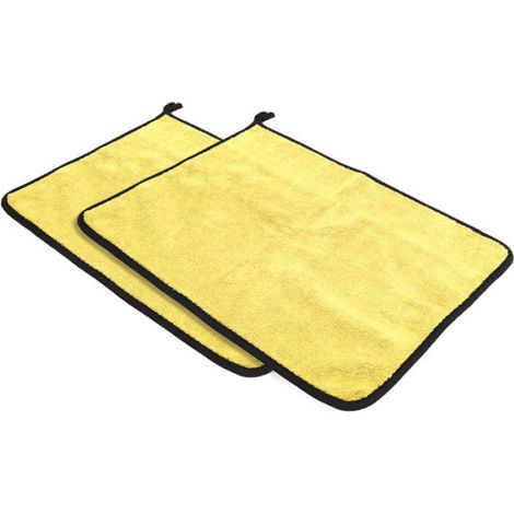Serviette en coton Serviette de Pêche en Coton Serviette de Couleur Double Face à Absorption d'Eau sport pack Jaune + gris (1/4)