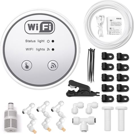Minuteur d'arrosage automatique connecté Wi-Fi pour jardin, contrôlable via application mobile, système d'arrosage automatique intelligent pour balcon et jardin (1/5)
