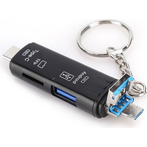Hochgeschwindigkeits-Datenübertragungskartenleser, unterstützt gleichzeitiges Lesen und Schreiben, Dual-Slot für Micro-SD- und SD-Karten, kompatibel mit I.