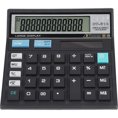 Calculatrice Solaire Scientifique - Écran Grand Format - Précision 12 Bits - Pour Bureau Finance Et Calculs Techniques - 1 Pièce