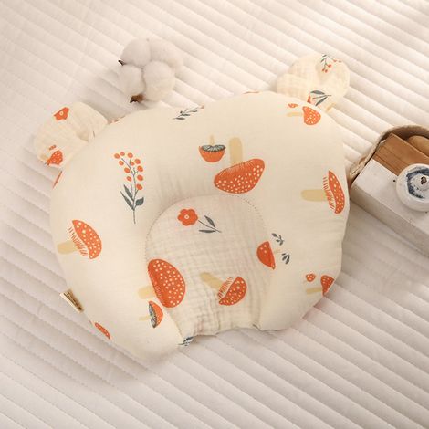 Coussin bébé en forme de U, 100 % coton, coussin de positionnement pour bébé, absorbant et lavable en machine, de forme concave pour une répartition uniforme de la pression, convient aux enfants de 1 (1/4)