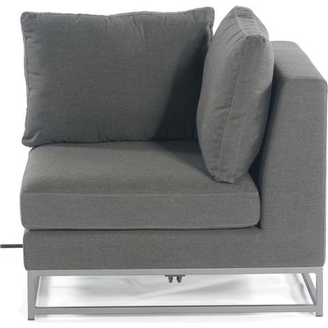 Sonnenpartner Lounge-Eckmodul Unique Aluminium mit Kissen anthrazit Loungesessel Sunbrella