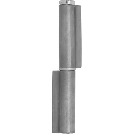 2er Pack - Anschweißband Außen-Ø 15 mm / H: 120 mm mit kurzer Fahne Stahl schwarz (1/2)