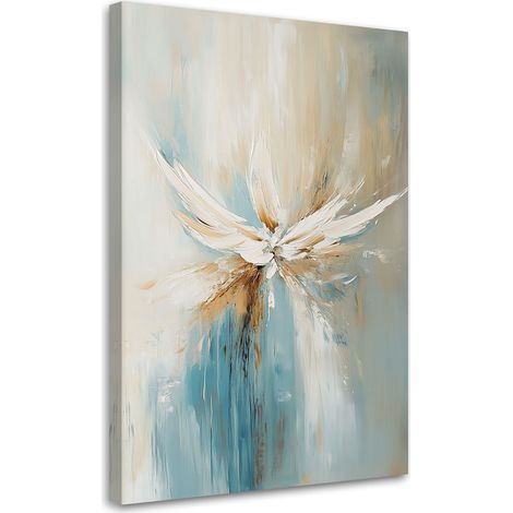 Quadro su tela, Astratto Beige Turchese - 60x90 (1/2)
