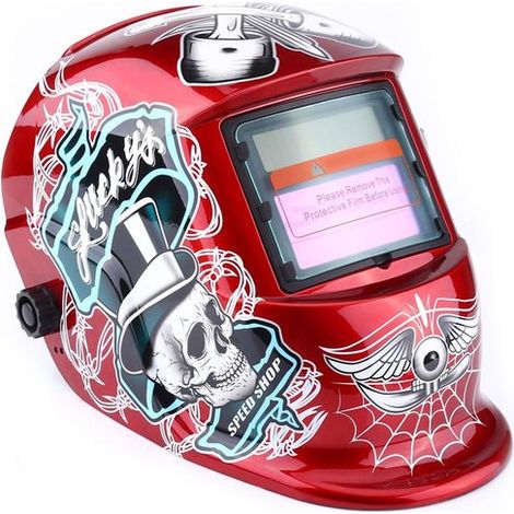 Dailygoody Automatischer Schweißhelm mit Verdunkelung Schweißmaske mit V IR-Filter Großer Sichtbereich Geeignet für Elektrodenschweißen Ideal für (1/5)