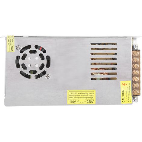Alimentation Électrique 12 V - Transformateur AC 110-220 V vers DC 12 V - 200 W - 17 A - Pour LED Monochrome et RGB - 1 Pièce (1/5)