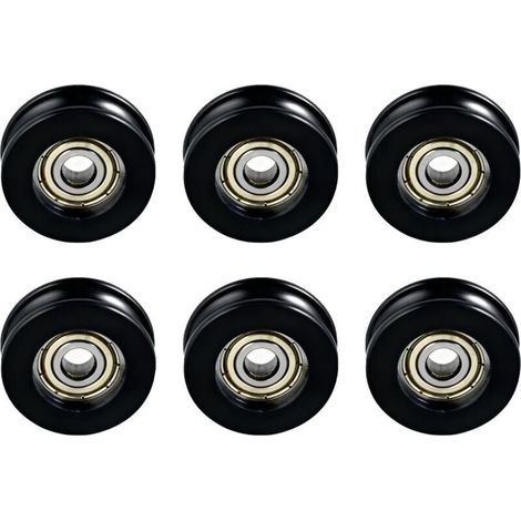 6 PièCes Roulette Porte Baie Vitréee Coulissante, Roulettes Rechange Pour Porte Moustiquaire, Coulissante Douche Accessoires, Pour Stores, Tiroirs, Portes En Aluminium, Armoires, 5×20×7mm (1/4)