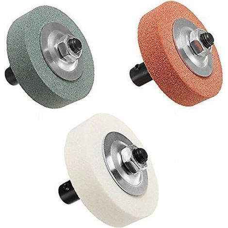 FEVERWORK Jeu d'adaptateurs de meule 70 x 20 x 10 mm pour perceuse électrique remplacée par meuleuse - Vert (1/2)