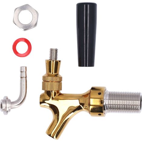Robinet de tirage à bière en acier inoxydable 304, doré, pièce de rechange pour bar et restaurant (1/5)