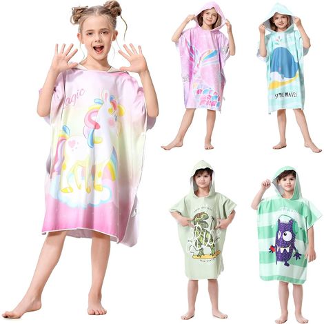 Poncho con capucha para niños
