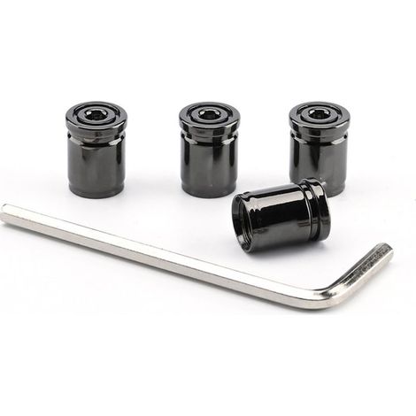 Valve de pneu de voiture antivol en alliage de zinc, couvercle de valve étanche à la poussière et à l'eau. (1/5)