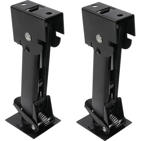 Pair of Telescoping Trailer Stabilizer Jacks with Handle, 800 LB Capacity, Adjustable Height: 28.9-45.5cm, For RV trailers, Camper, cargo trailers